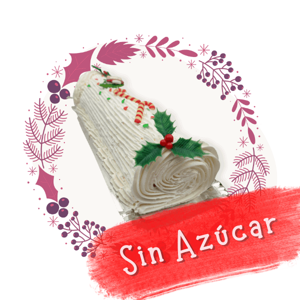 Riogrande Pastelería Navidad 2022 - Tronco de Navidad de Nata Sin Azúcar