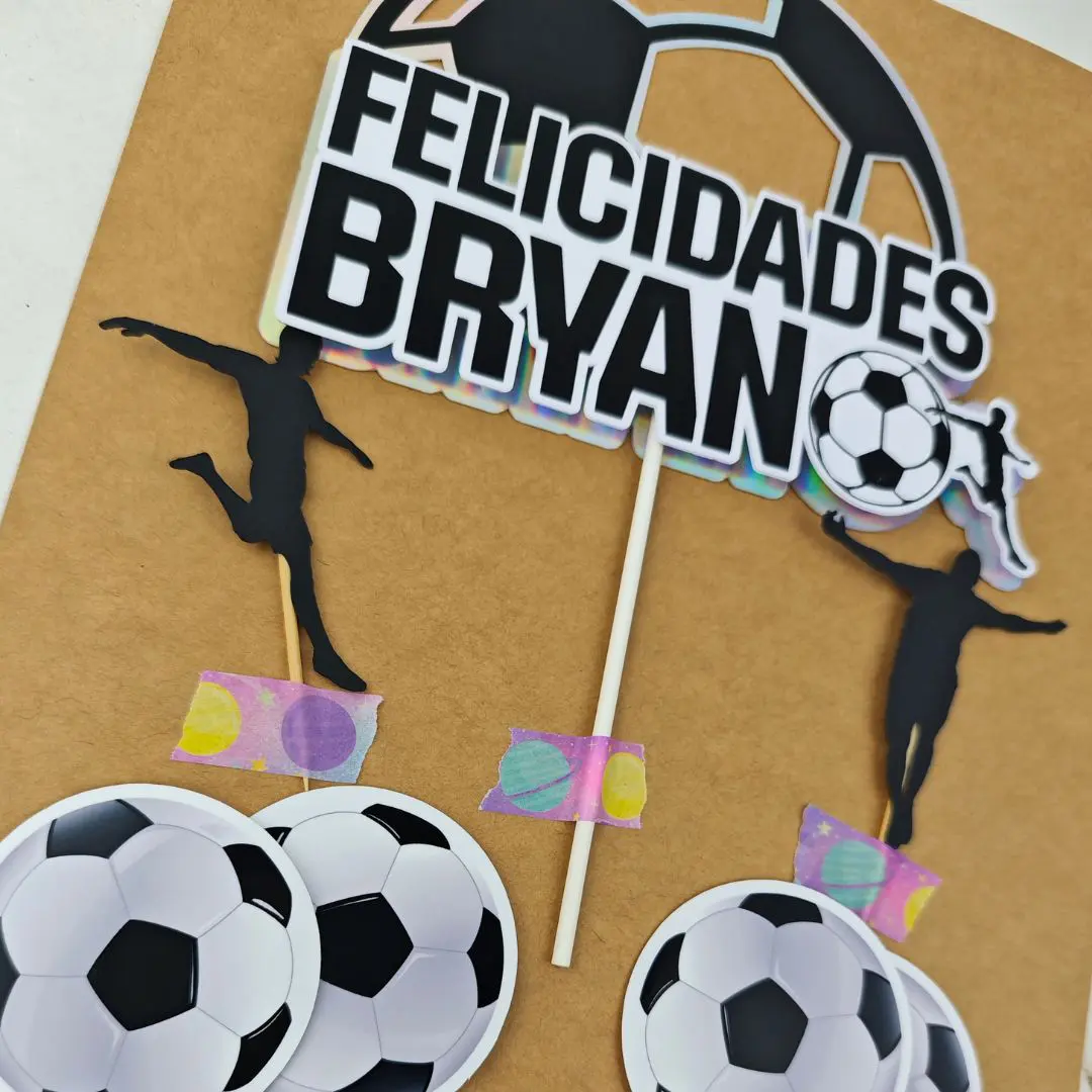 Cake Topper decoración fútbol detalle - RioGrande Pastelería Córdoba