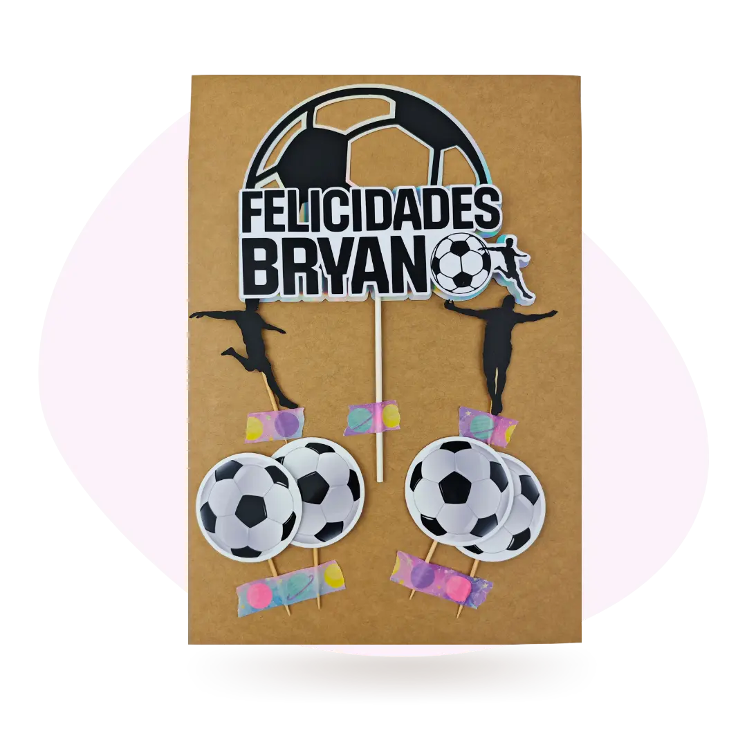 Cake Topper decoración fútbol para tarta - RioGrande Pastelería Córdoba