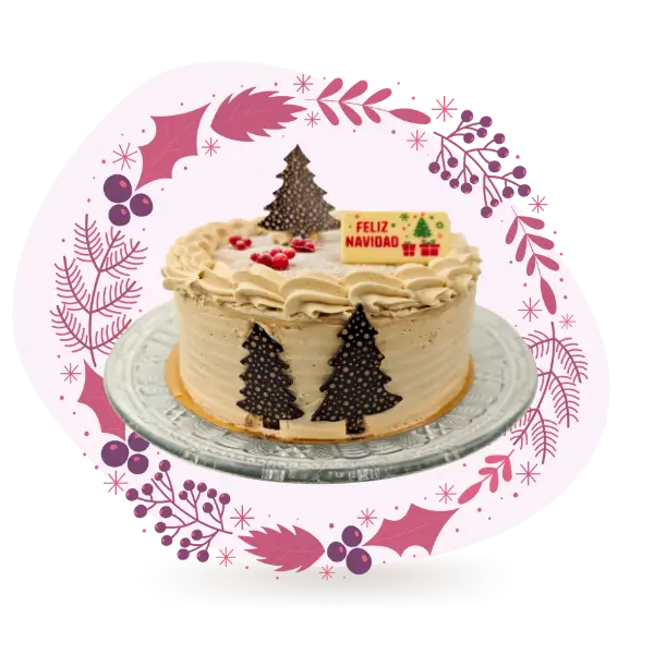 Tarta de navidad de kinder y nutella